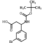 Benzenepropanoic acid, 3-bromo-β-[[(1,1-dimethylethoxy)carbonyl]amino]-, (βr)- Structure,501015-16-3Structure