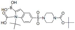 1H-2-硼-5-[[4-[(1,1-二甲基乙氧基)羰基]-1-哌嗪基]磺酰基]-1H-吲哚-1-羧酸-1-(1,1-二甲基乙基)酯结构式_503045-77-0结构式