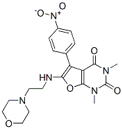 1,3-二甲基-6-[[2-(4-吗啉)乙基]氨基]-5-(4-硝基苯基)-呋喃并[2,3-d]嘧啶-2,4(1h,3h)-二酮结构式_503160-58-5结构式