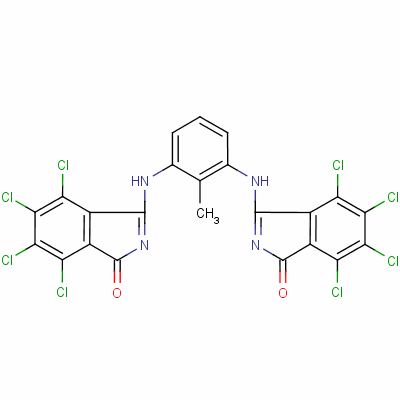 3,3-[(2-甲基-1,3-亚苯基) 二亚氨基]双[4,5,6,7-四氯-1H-异吲哚-1-酮结构式_5045-40-9结构式