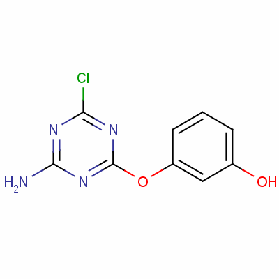 3-[(4-氨基-6-氯-1,3,5-噻嗪-2-基)氧基]苯酚结构式_50643-39-5结构式