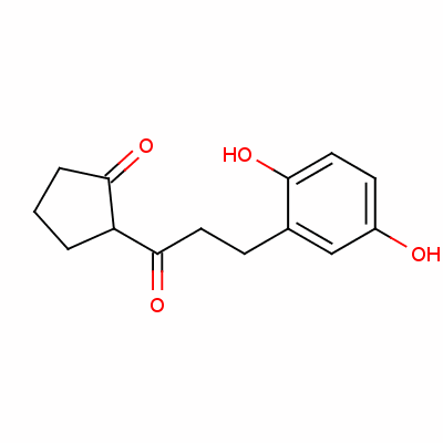 2-[3-(2,5-Dihydroxyphenyl)-1-oxopropyl ]cyclopentan-1-one Structure,50714-97-1Structure