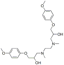 N,N-双[3-(p-甲氧基苯氧基)-2-羟基丙基]-N,N-二甲基乙烯二胺结构式_50886-73-2结构式