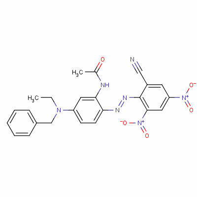 N-[2-[(2-氰基-4,6-二硝基苯基)氮杂]-5-[乙基 (苯基甲基)氨基]苯基]乙酰胺结构式_50963-62-7结构式