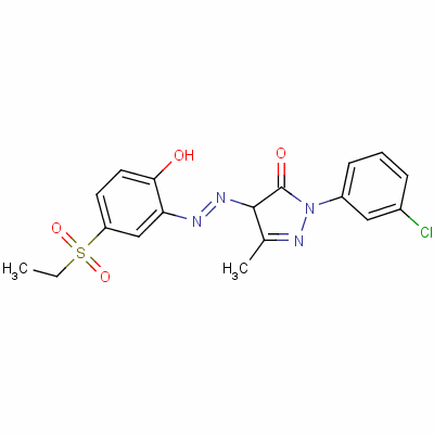 2-(3-chlorophenyl )-4-[[5-(ethylsulphonyl )-2-hydroxyphenyl ]azo]-2,4-dihydro-5-methyl -3H-pyrazol -3-one Structure,50978-79-5Structure