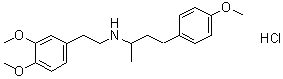 4-[2-{[3-(4-Methoxy Phenyl )-1-Methylpropyl ]amino]ethyl ]-1,2-dimethoxybenzene hydrochloride Structure,51062-14-7Structure