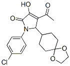 4-乙酰基-1-(4-氯苯基)-5-(1,4-二氧杂螺[4.5]癸烷-8-基)-1,5-二氢-3-羟基-2H-吡咯-2-酮结构式_512177-95-6结构式