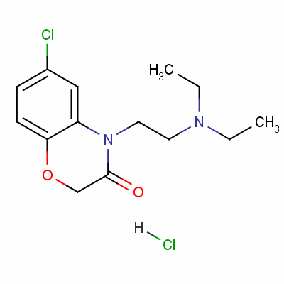 6-氯-4-[2-(二乙基氨基)乙基]-2H-1,4-苯并噁嗪-3(4h)-酮盐酸盐结构式_51244-42-9结构式