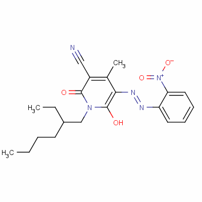 1-(2-Ethylhexyl)-1,2-dihydro-6-hydroxy-4-methyl-5-[(2-nitrophenyl)azo]-2-oxonicotinonitrile Structure,51249-07-1Structure