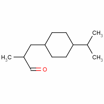 4-异丙基-alpha-甲基环己烷丙醛结构式_51367-69-2结构式