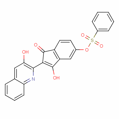 3-Hydroxy-2-(3-hydroxy-2-quinolyl)-5-[(phenylsulphonyl)oxy]-1h-inden-1-one Structure,51419-02-4Structure