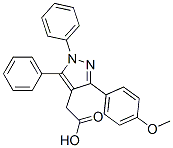 3-(4-Methoxyphenyl)-1,5-diphenyl-1h-pyrazole-4-acetic acid Structure,51431-04-0Structure