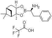 (3AS,4S,6S,7AR)-六氢-3A,5,5-三甲基-ALPHA-(苯甲基)-4,6-甲桥-1,3,2-苯并二氧硼烷-2-甲胺三氟乙酸盐结构式_514820-49-6结构式