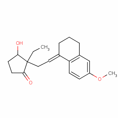 [2R-[2alpha(e),3beta]]-2-[2-(3,4-dihydro-6-methoxy-1(2h)-naphthylidene)ethyl ]-2-ethyl-3-hydroxycyclopentan-1-one Structure,51773-49-0Structure