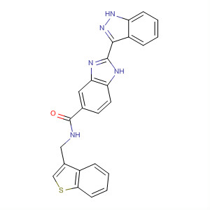 N-(苯并[b]噻吩-3-甲基)-2-(1H-吲唑-3-基)-1H-苯并咪唑-6-羧酰胺结构式_518355-50-5结构式