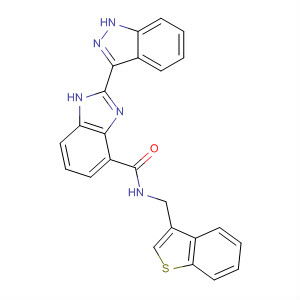 N-(苯并[b]噻吩-3-甲基)-2-(1H-吲唑-3-基)-1H-苯并咪唑-7-羧酰胺结构式_518355-91-4结构式