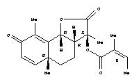 2-Methyl-2-butenoic acid 2,3,3a,4,5,5a,8,9b-octahydro-3,5a,9-trimethyl-2,8-dioxonaphtho[1,2-b]furan-3-yl ester Structure,51848-01-2Structure