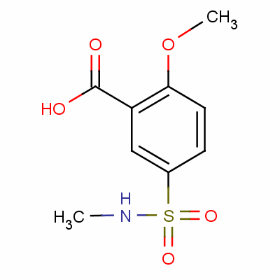 2-Methoxy-5-[(methylamino)sulfonyl]benzoic acid Structure,51887-56-0Structure