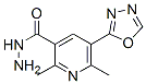 3-Pyridinecarboxylicacid,2,6-dimethyl-5-(1,3,4-oxadiazol-2-yl)-,hydrazide(9ci) Structure,519152-90-0Structure