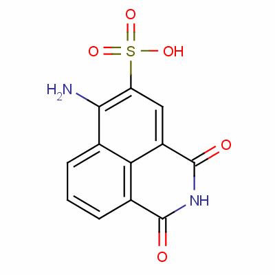 6-Amino-2,3-dihydro-1,3-dioxo-1h-benz[de]isoquinoline-5-sulphonic acid Structure,52173-68-9Structure