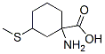 Cyclohexanecarboxylic acid,1-amino-3-(methylthio)-(9ci) Structure,52474-43-8Structure