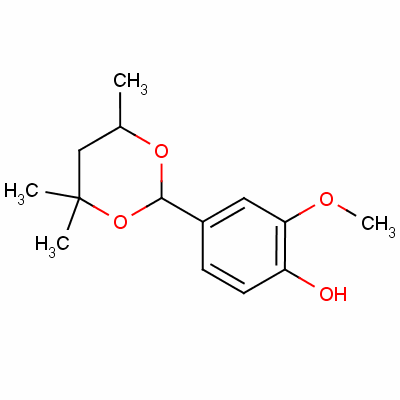 2-Methoxy-4-(4,4,6-trimethyl-1,3-dioxan-2-yl)phenol Structure,52514-66-6Structure