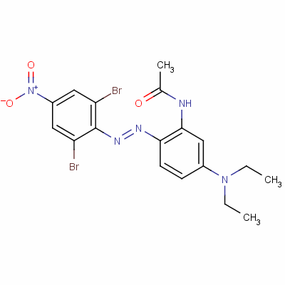 N-[2-[(2,6-二溴-4-硝基苯基)氮杂]-5-(二乙基氨基)苯基]乙酰胺结构式_52583-53-6结构式