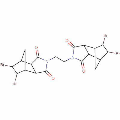 N,N-(乙烯)双[4,5-二溴六氢-3,6-甲烷邻苯二甲酰亚胺]结构式_52907-07-0结构式