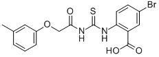 5-Bromo-2-[[[[(3-methylphenoxy)acetyl ]amino]thioxomethyl ]amino]-benzoic acid Structure,530127-80-1Structure