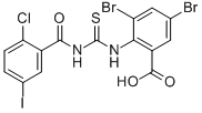 3,5-Dibromo-2-[[[(2-chloro-5-iodobenzoyl)amino]thioxomethyl ]amino]-benzoic acid Structure,530131-05-6Structure