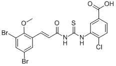 4-Chloro-3-[[[[3-(3,5-dibromo-2-methoxyphenyl)-1-oxo-2-propenyl ]amino]thioxomethyl ]amino]-benzoic acid Structure,530131-47-6Structure