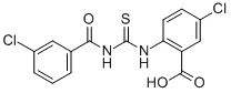 5-Chloro-2-[[[(3-chlorobenzoyl)amino]thioxomethyl ]amino]-benzoic acid Structure,530133-17-6Structure