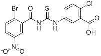 5-[[[(2-Bromo-5-nitrobenzoyl)amino]thioxomethyl ]amino]-2-chloro-benzoic acid Structure,530134-72-6Structure