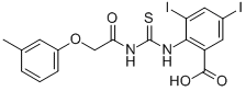 3,5-Diiodo-2-[[[[(3-methylphenoxy)acetyl ]amino]thioxomethyl ]amino]-benzoic acid Structure,530138-79-5Structure