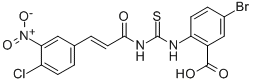 5-Bromo-2-[[[[3-(4-chloro-3-nitrophenyl)-1-oxo-2-propenyl ]amino]thioxomethyl ]amino]-benzoic acid Structure,530140-35-3Structure