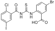 5-Bromo-2-[[[(2-chloro-5-iodobenzoyl)amino]thioxomethyl ]amino]-benzoic acid Structure,530147-60-5Structure