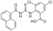 3,5-Dichloro-2-[[[(1-naphthalenylcarbonyl)amino]thioxomethyl ]amino]-benzoic acid Structure,530147-87-6Structure