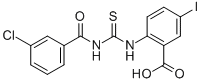 2-[[[(3-Chlorobenzoyl)amino]thioxomethyl ]amino]-5-iodo-benzoic acid Structure,530153-47-0Structure