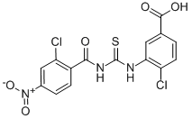 4-Chloro-3-[[[(2-chloro-4-nitrobenzoyl)amino]thioxomethyl ]amino]-benzoic acid Structure,530155-80-7Structure