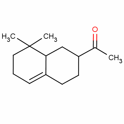 1-(1,2,3,4,6,7,8,8A-八氢-8,8-二甲基-2-萘)-1-乙酮结构式_53144-54-0结构式