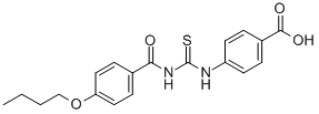 4-[[[(4-Butoxybenzoyl)amino]thioxomethyl ]amino]-benzoic acid Structure,531516-77-5Structure