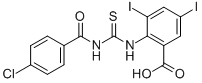 2-[[[(4-Chlorobenzoyl)amino]thioxomethyl ]amino]-3,5-diiodo-benzoic acid Structure,531521-17-2Structure