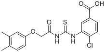 4-Chloro-3-[[[[(3,4-dimethylphenoxy)acetyl ]amino]thioxomethyl ]amino]-benzoic acid Structure,531526-59-7Structure