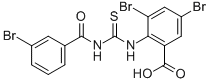 3,5-Dibromo-2-[[[(3-bromobenzoyl)amino]thioxomethyl ]amino]-benzoic acid Structure,531531-60-9Structure