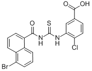 3-[[[[(5-Bromo-1-naphthalenyl)carbonyl ]amino]thioxomethyl ]amino]-4-chloro-benzoic acid Structure,531532-19-1Structure