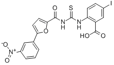 5-Iodo-2-[[[[[5-(3-nitrophenyl)-2-furanyl ]carbonyl ]amino]thioxomethyl ]amino]-benzoic acid Structure,531533-54-7Structure