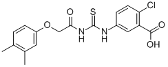 2-Chloro-5-[[[[(3,4-dimethylphenoxy)acetyl ]amino]thioxomethyl ]amino]-benzoic acid Structure,531533-64-9Structure