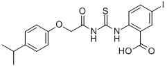 5-Iodo-2-[[[[[4-(1-methylethyl)phenoxy]acetyl ]amino]thioxomethyl ]amino]-benzoic acid Structure,531534-16-4Structure