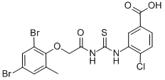 4-Chloro-3-[[[[(2,4-dibromo-6-methylphenoxy)acetyl ]amino]thioxomethyl ]amino]-benzoic acid Structure,531535-40-7Structure