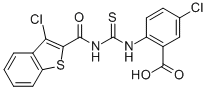 5-Chloro-2-[[[[(3-chlorobenzo[b]thien-2-yl)carbonyl ]amino]thioxomethyl ]amino]-benzoic acid Structure,531535-76-9Structure